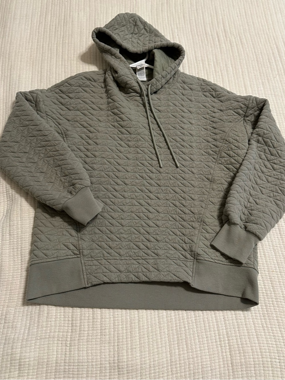 Women’s RBX Quilted Olive Hoodie Sweatshirt Small